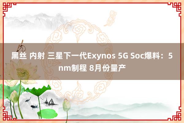 黑丝 内射 三星下一代Exynos 5G Soc爆料:5nm制程 8月份量产