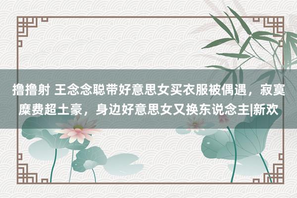 撸撸射 王念念聪带好意思女买衣服被偶遇，寂寞糜费超土豪，身边好意思女又换东说念主|新欢