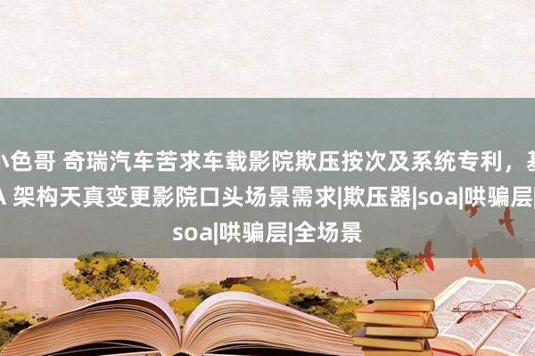 小色哥 奇瑞汽车苦求车载影院欺压按次及系统专利，基于 SOA 架构天真变更影院口头场景需求|欺压器|soa|哄骗层|全场景