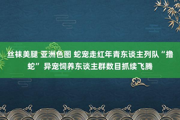 丝袜美腿 亚洲色图 蛇宠走红年青东谈主列队“撸蛇” 异宠饲养东谈主群数目抓续飞腾