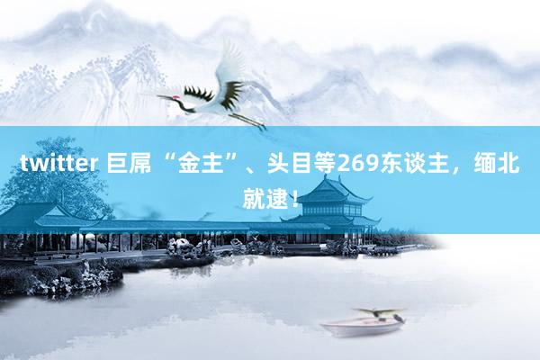 twitter 巨屌 “金主”、头目等269东谈主，缅北就逮！