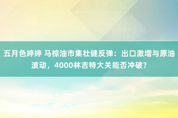 五月色婷婷 马棕油市集壮健反弹：出口激增与原油波动，4000林吉特大关能否冲破？