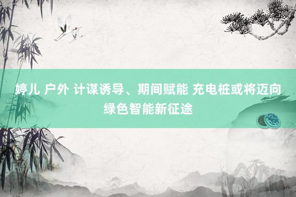 婷儿 户外 计谋诱导、期间赋能 充电桩或将迈向绿色智能新征途