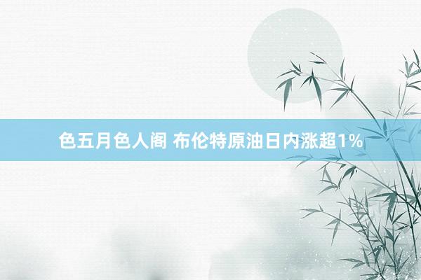 色五月色人阁 布伦特原油日内涨超1%